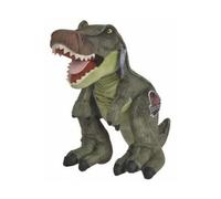 cavernedesjouets Peluche Dinosaure t-Rex Vert 40 cm - Set Dino Vert tyrannosaure et Une Carte Tigre - pour Jurassic - Doudou Enfant