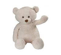 cavernedesjouets Peluche geante XXL Ours Beige 1 Metre - Grand Nounours Sam 100 cm - Decoration Chambre Enfant - Set Doudou et 1 Carte Animal