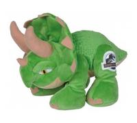 cavernedesjouets Peluche Jurassic : Triceratops Vert 26 cm - Dinosaure Doux et Calin - Set Doudou Figurine avec Carte Tigre