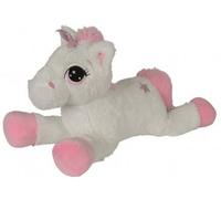 cavernedesjouets Peluche Licorne Rose et Blanche - avec Corne Brillante, Etoile Brodee - Peluche geante de Reve 1m25 - Set Doudou Fille avec Carte Animal