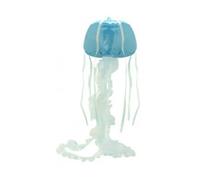 cavernedesjouets Peluche meduse 55 cm Bleu, Effet Brillant - Doudou Animal Aquatique - Set Peluche Douce avec Carte Tigre