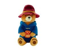 cavernedesjouets Peluche Ours Paddington avec Son Manteau et Son Pot de Miel 37 cm - Set Doudou Enfant avec Carte Offerte - Dessin Anime