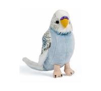cavernedesjouets Peluche Perruche Bleue 20 cm - Collection Oiseau Nature - Set Doudou Oiseau avec Une Carte Animal