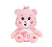 cavernedesjouets Peluche pour bisounours Rose avec 2 Coeurs - toucalin 30 cm - Set Doudou Enfant + Carte Offerte - Ours et nouveauté