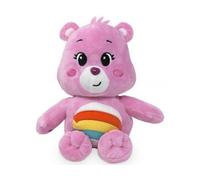 cavernedesjouets Peluche pour bisounours toucalin Rose avec Arc en Ciel 28 cm - Set Doudou Enfant avec Carte Offerte - Ours - nouveauté