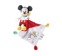 cavernedesjouets Peluche pour Mickey avec Mouchoir 21 x 21 cm - Doudou Souris Enfant - Set Cadeau Naissance + 1 Carte Tigre - bébé