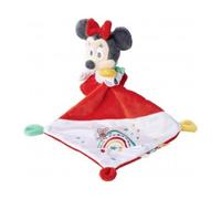 cavernedesjouets Peluche pour Minnie avec Mouchoir 21 x 21 cm - Doudou Souris Enfant - Set Cadeau Naissance + 1 Carte Tigre - bébé