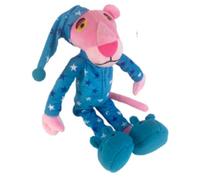 cavernedesjouets Peluche pour panthère Rose avec Pyjama Bleu étoilé 26 cm - Jouet Doudou Cadeau Enfant - Nouvelle Collection - Set Peluche et Carte Animal