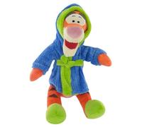 cavernedesjouets Peluche Tigrou avec Peignoir Bleu - Doudou Enfant + 1 Carte Tigre