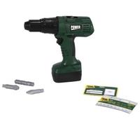 cavernedesjouets Perceuse visseuse Enfant Power Tools, Vert - réaliste, 3 Embouts, Rotation - Outil Bricolage Kids - Set Jouet Imitation et Carte