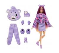 cavernedesjouets Poupée Mannequin Cutie Reveal - poupée bisounours tougentille avec Costume Peluche 10 Surprises - nouveauté - Set Jouet Fille + 1 Carte