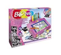 cavernedesjouets Pour blopens coffret centre d activites feeriques - dessin effet aerographe - atelier studio creatif - set jeu fille 5 ans et carte
