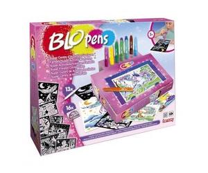 cavernedesjouets Pour blopens coffret centre d activites feeriques - dessin effet aerographe - atelier studio creatif - set jeu fille 5 ans et carte