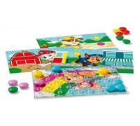 cavernedesjouets pour colorino Le Jeu de Couleurs : 8 Scenes (Stella, Marcus, Chase, Ruben), 31 pions, 1 Grille - mosaique pour Pat Patrouille 2 Ans - Set Jouet educatif + Carte