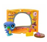 cavernedesjouets pour petshop Boutique Bistro français + Toucan + Accessoires - Mini Univers - Set Jouet Fille et Carte