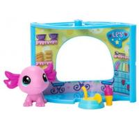 cavernedesjouets pour petshop Boutique de Glace + Salamandre Rose + Accessoires - Mini Univers - Set Jouet Fille et Carte