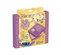 cavernedesjouets Pour stitch - coffret creation bijoux etincelants, colliers et bracelets - perles, charms, fils - enfant 6 ans - set kit fabrication + carte