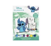 cavernedesjouets Pour stitch - kit peinture par numero enfant, 6 images 18x20cm - art creatif kids 6 ans - dessin anime - set coloriage et carte