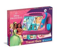 cavernedesjouets Pupitre educatif Princesses 18 activites prescolaires Enfant 3/6 Ans - avec Stylo electronique - Travel Quiz - Set Jeu interactif et 1 Carte