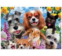 cavernedesjouets Puzzle Selfie Photo Animaux de Compagnie : Chats, Chiens, Lapin - Puzzle 200 Pieces, Enfant 7 Ans - Set Puzzle + Une Carte