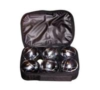 cavernedesjouets Sacoche de 6 Boules de pétanque chromées - Jeu d'adresse - Set Plein air + 1 Carte Tigre - ado - Adulte