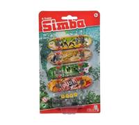 cavernedesjouets Set 4 Mini Skate a Doigt 90mm + 4 Roues - x-Treme - Deck Skates Finger + 1 Carte Animal