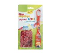 cavernedesjouets Set Baton magnetique ramasse jetons + 100 pions Loto aimante Rouge - Jeu Bingo - Loto Accessoire