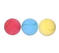 cavernedesjouets Set de 3 balles en Mousse de 7 cm - Accessoires - Jeu de Raquettes - Set Jeu Plein Aire Enfant + 1 Carte - Plage