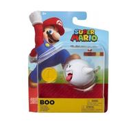 cavernedesjouets Set Figurine Boo avec pièce - Figurine articule 6 cm - Set Collection pour Mario + 1 Carte Tigre - Enfant
