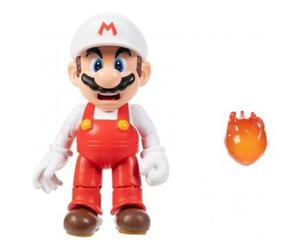 cavernedesjouets Set Figurine Mario de feu avec Boule de feu - Figurine articule 10 cm + 1 Carte Tigre - Enfant