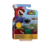 cavernedesjouets Set Figurine Plante piranh'os avec pièce - Figurine articule 11 cm - Set Collection pour Mario + 1 Carte Tigre - Enfant