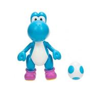 cavernedesjouets Set Figurine Yoshi Bleu Ciel avec Oeuf - Figurine articule 11 cm - Set Collection pour Mario + 1 Carte Tigre - Enfant