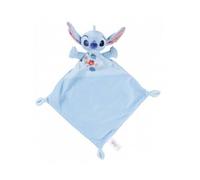 cavernedesjouets Stitch Grand Doudou Plat Bleu 22 x 22 cm - Peluche Enfant et Bebe + 1 Carte Tigre - Naissance