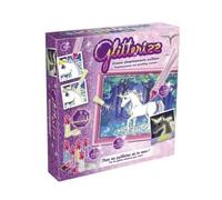 cavernedesjouets Tableaux a pailleter licornes phosphorescentes - glitterizz - set loisirs créatifs + 1 carte tigre - nouveauté