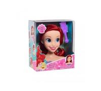 cavernedesjouets Tete a coiffer Ariel 14 cm avec Brosse, la Petite Sirene - Coiffure de Princesse, Chevelure rousse - Set Poupee Styling Head et Carte Tigre