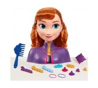 cavernedesjouets Tête a coiffer pour Anna Cheveux Brun Reine des Neige - 14 Pieces - Set Jouets Fille + Carte - Jouet Coiffure - Accessoires