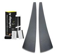 CAVERZ Moulure décorative compatible avec Mercedes SL R231 2012-2020 : film de protection de peinture pour colonne B cache gauche/droite porte avant/arrière (design carbone)