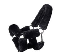 Cavezza con peluche per cavallini peluche giocattolo linea Hobby Horsing nero