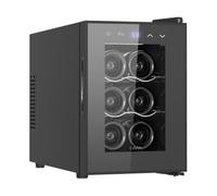 Cavin Cave à vin à pose libre, Tundra Collection 6 Noir, une capacité de 6 bouteilles, petite cave à vin, une touche sophistiquée, silencieux et économe en énergie