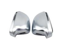 CAVINBDZ Couvercle Rétroviseur pour A4 B8 A3 A5 A6 Q3 2009-2012 Protection Chrome Mat Argenté Personnaliser Votre Voiture (with Hole)