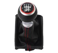 CAVINBDZ Pommeau Levier Vitesse Pour A6 C6 A4 S4 B8 8K A5 8T 8F Q5 8R 2004-2015 Pommeau De Levier Vitesses 5 Et 6 Rapports Avec Soufflet En Similicuir (5 Speed Red)