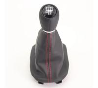 CAVINBDZ Pour Seat Pour Leon 1M1 2002 2003 2004 2005 2006 5 Vitesses 6 Vitesses Pommeau Levier Vitesse Voiture En Cuir Avec Ligne Rouge Trou 12 Mm