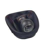 CAVINBDZ Pour Seat Pour Leon 2006 2007 2008 2009 2010 2011 2012 Pommeau De Levier De Vitesse De Voiture 5/6 Vitesses Avec Couvercle Anti-poussière(5 Speed Red Line)