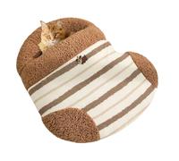 Cavité de sommeil de chat chaud pour petits animaux de compagnie reposant dans la maison | Coussin de dôme confortable et pliable pour canapé d'angle à la maison, chambre, appart