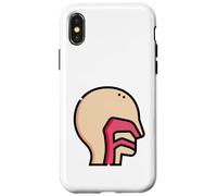 Cavité doublée de Membrane Pharynx derrière Le Nez et la Bouche Coque pour iPhone X/XS