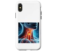 Cavité doublée de Membrane Pharynx derrière Le Nez et la Bouche Coque pour iPhone X/XS