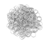 CAVIXO 200 anneaux de connexion 10mm, épaisseur 1mm, argent | anneaux ouverts pour création de bijoux, bricolage, porte-clés, bracelets