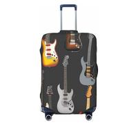 Cavizow Housse de bagage de voyage en forme de guitare musicale élastique lavable anti-rayures S-XL, multicolore, M (Fits 22-24 in Luggage)