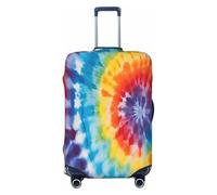 Cavizow Swirl Housse de bagage de voyage élastique lavable anti-rayures S-XL, Multicolore, S (Fits 18-21 in Luggage)