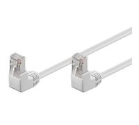 Cavo di rete Patch Angolato 90Â° CCA Cat. 5e Bianco UTP 0,25 m